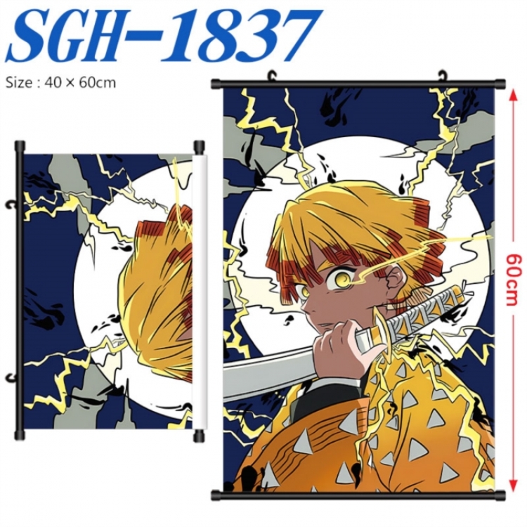 Demon Slayer Kimets Anime digital printed pole style hanging picture Wall Scroll 40x60cm