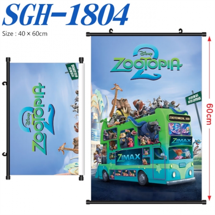 Zootopia Anime digital printed pole style hanging picture Wall Scroll 40x60cm