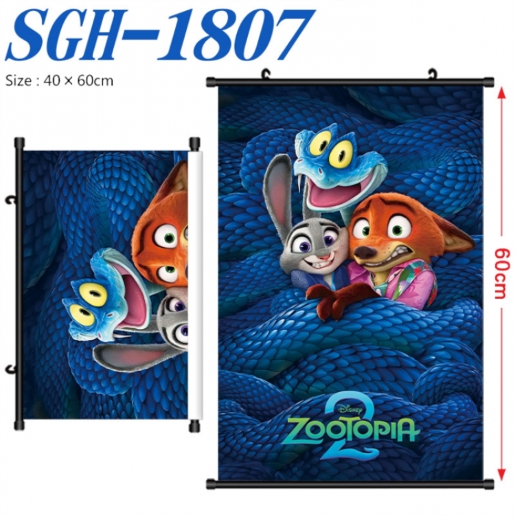 Zootopia Anime digital printed pole style hanging picture Wall Scroll 40x60cm