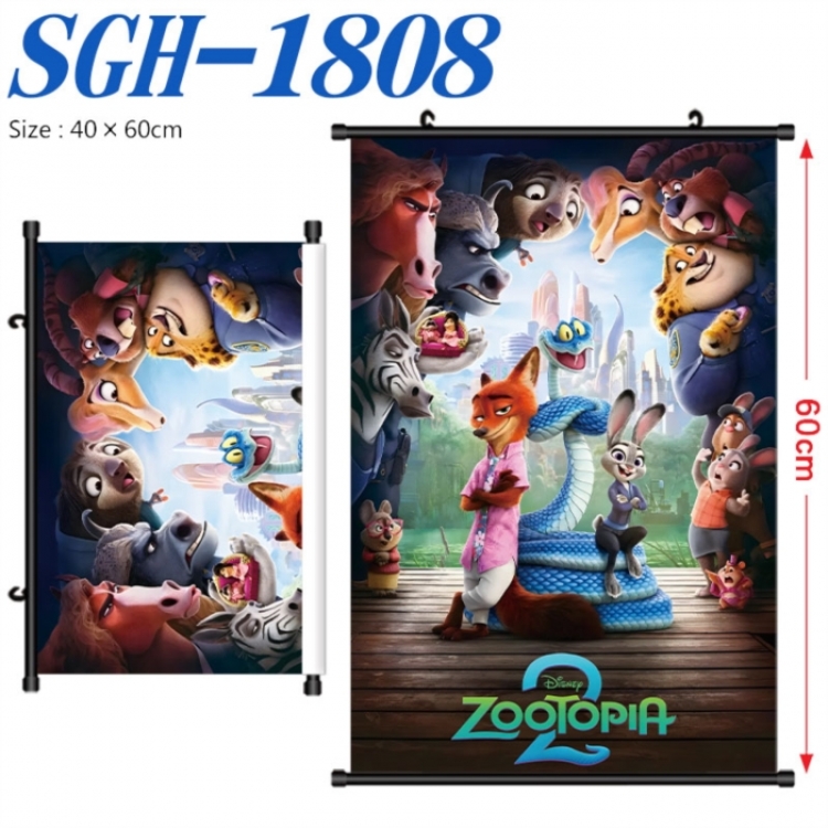 Zootopia Anime digital printed pole style hanging picture Wall Scroll 40x60cm