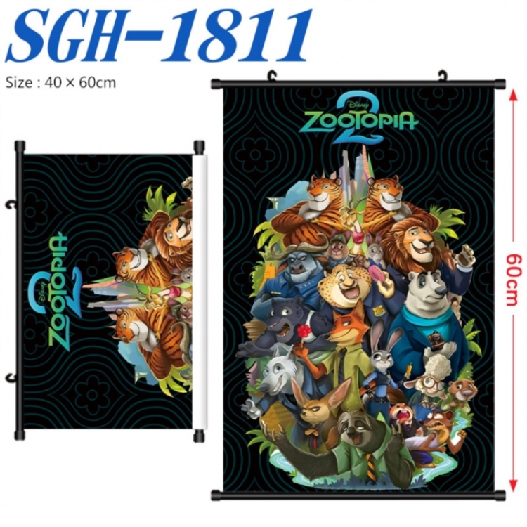 Zootopia Anime digital printed pole style hanging picture Wall Scroll 40x60cm