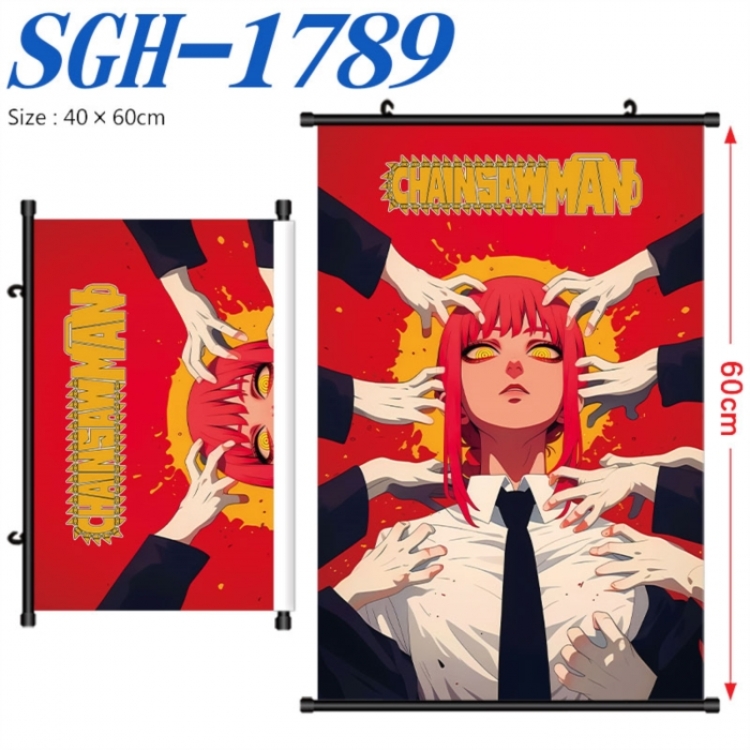 Chainsaw Man Anime digital printed pole style hanging picture Wall Scroll 40x60cm