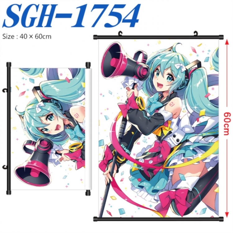 Hatsune Miku Anime digital printed pole style hanging picture Wall Scroll 40x60cm