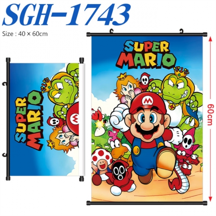 Super Mario Anime digital printed pole style hanging picture Wall Scroll 40x60cm
