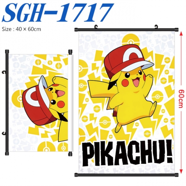 Pokemon Anime digital printed pole style hanging picture Wall Scroll 40x60cm
