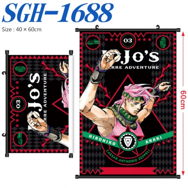 JoJos Bizarre Adventure Anime digital printed pole style hanging picture Wall Scroll 40x60cm