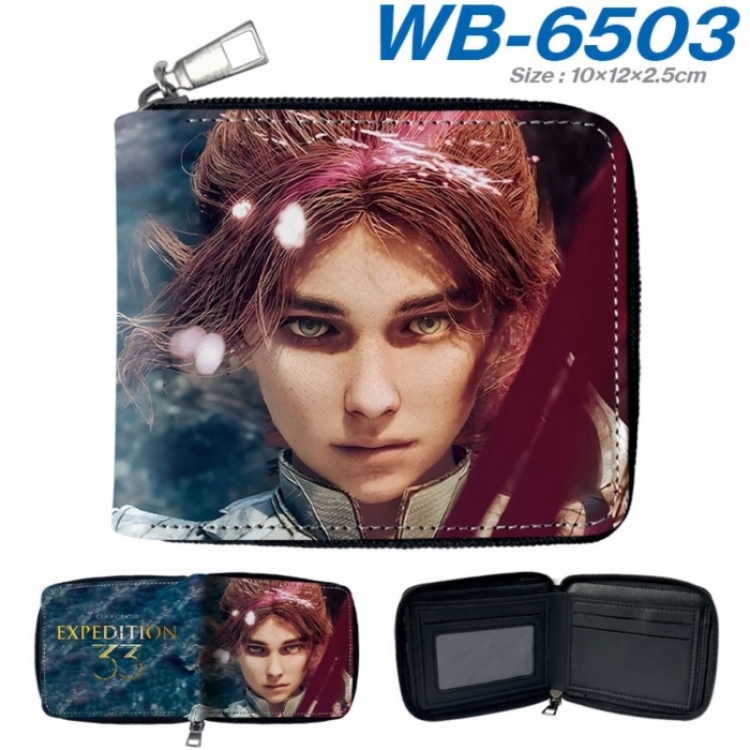 Clair Obscur: Expedition 33 Anime color short full zip folding wallet 10x12x2.5cm