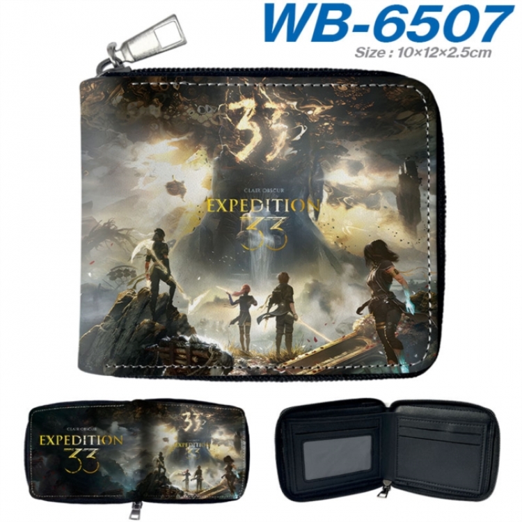 Clair Obscur: Expedition 33 Anime color short full zip folding wallet 10x12x2.5cm