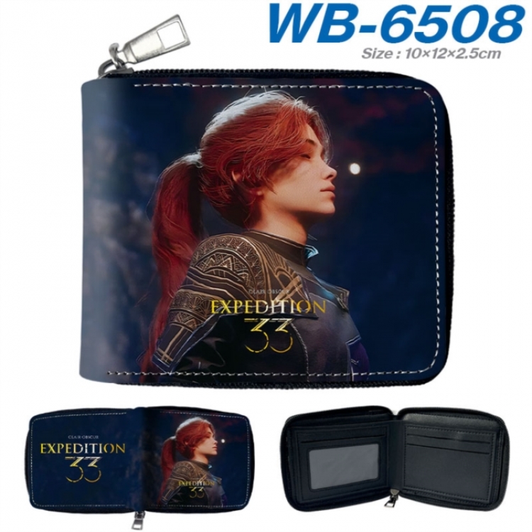 Clair Obscur: Expedition 33 Anime color short full zip folding wallet 10x12x2.5cm