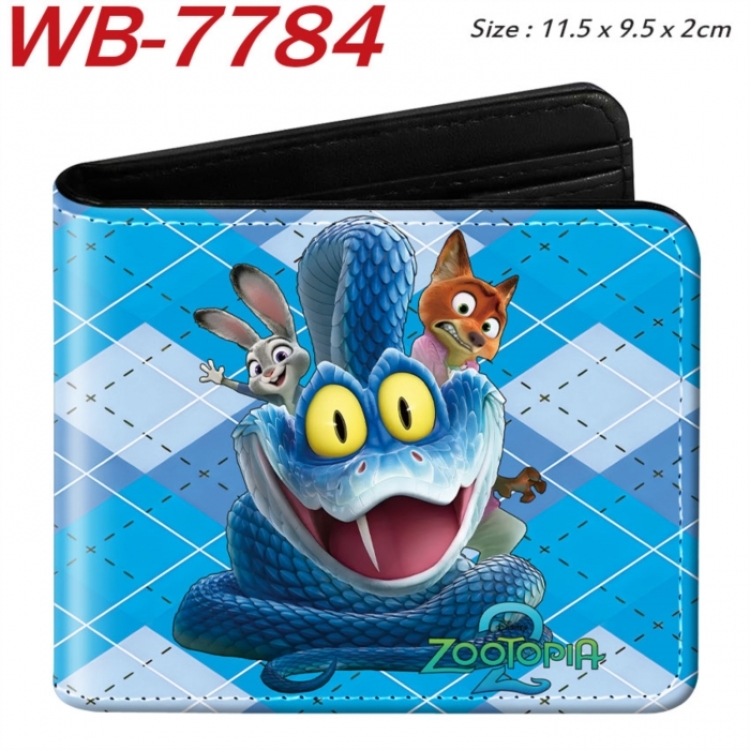 Zootopia Animation color PU leather half fold wallet 11.5X9X2CM