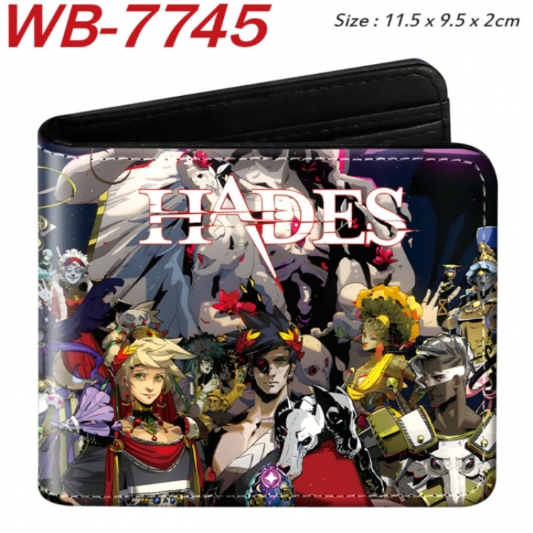 Hades Animation color PU leather half fold wallet 11.5X9X2CM