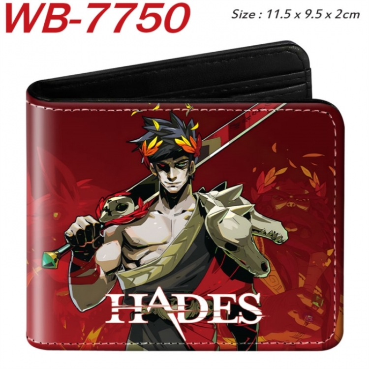 Hades Animation color PU leather half fold wallet 11.5X9X2CM