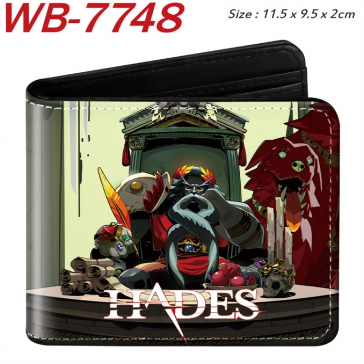 Hades Animation color PU leather half fold wallet 11.5X9X2CM