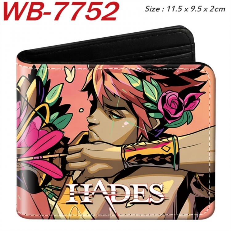 Hades Animation color PU leather half fold wallet 11.5X9X2CM
