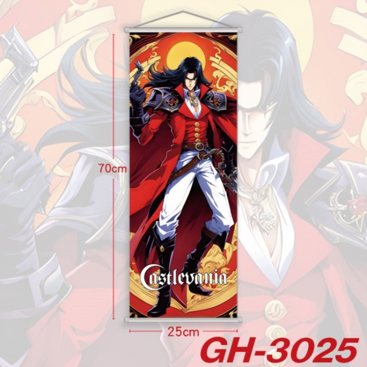 Castlevania Plastic Rod Cloth Small Hanging Canvas Painting Wall Scroll 25x70cm price for 5 pcs