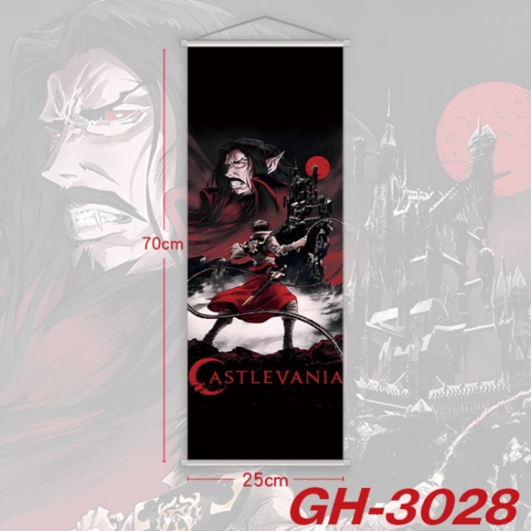 Castlevania Plastic Rod Cloth Small Hanging Canvas Painting Wall Scroll 25x70cm price for 5 pcs