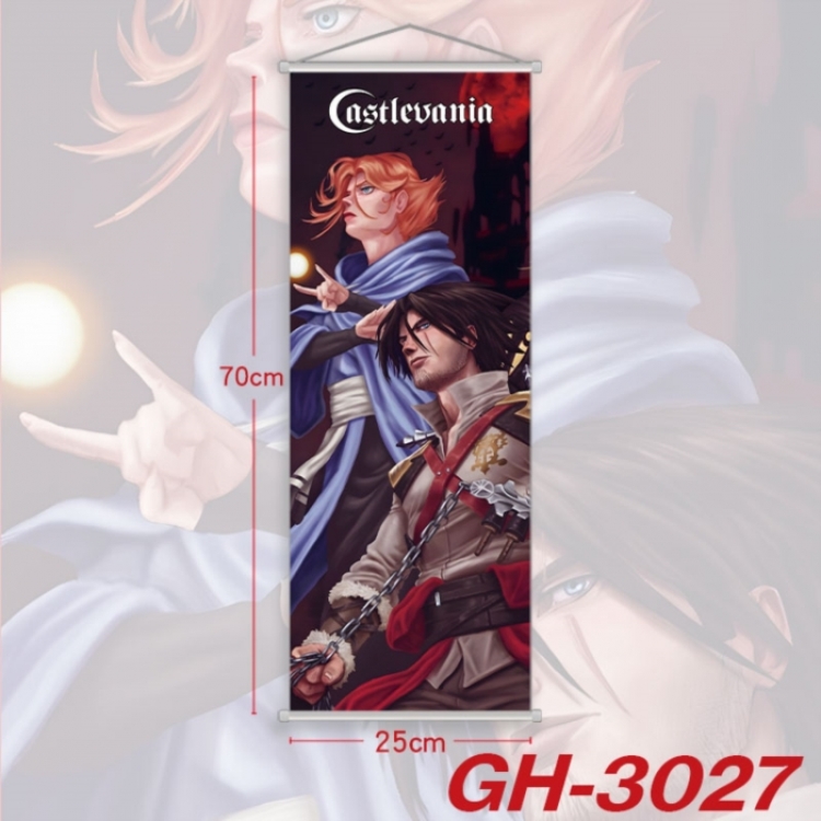 Castlevania Plastic Rod Cloth Small Hanging Canvas Painting Wall Scroll 25x70cm price for 5 pcs
