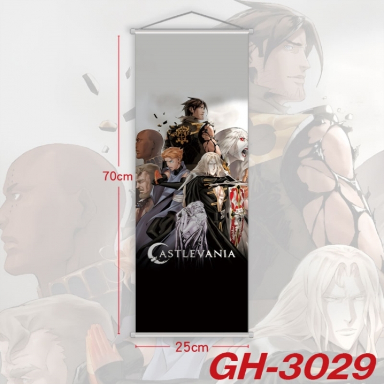 Castlevania Plastic Rod Cloth Small Hanging Canvas Painting Wall Scroll 25x70cm price for 5 pcs