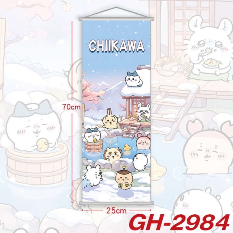 Chiikawa Plastic Rod Cloth Small Hanging Canvas Painting Wall Scroll 25x70cm price for 5 pcs