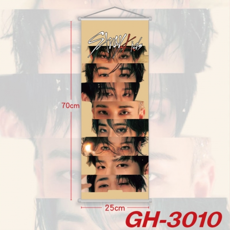 Stray Kids Plastic Rod Cloth Small Hanging Canvas Painting Wall Scroll 25x70cm price for 5 pcs
