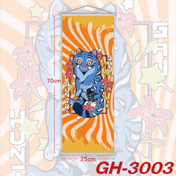 K-Pop Demon Hunters Plastic Rod Cloth Small Hanging Canvas Painting Wall Scroll 25x70cm price for 5 pcs