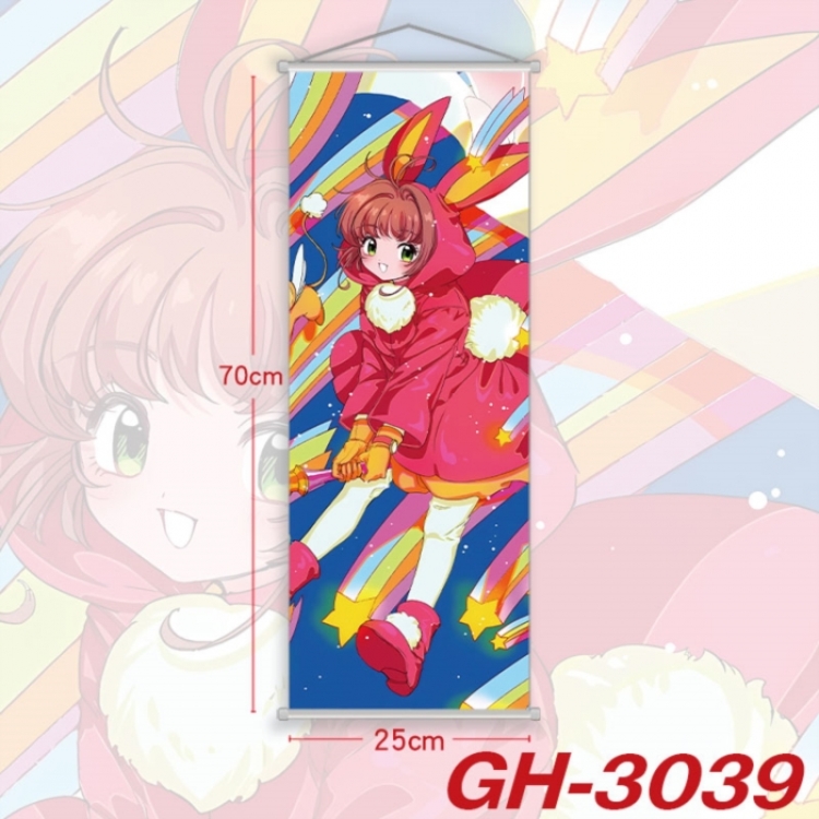 Card Captor Sakura Plastic Rod Cloth Small Hanging Canvas Painting Wall Scroll 25x70cm price for 5 pcs
