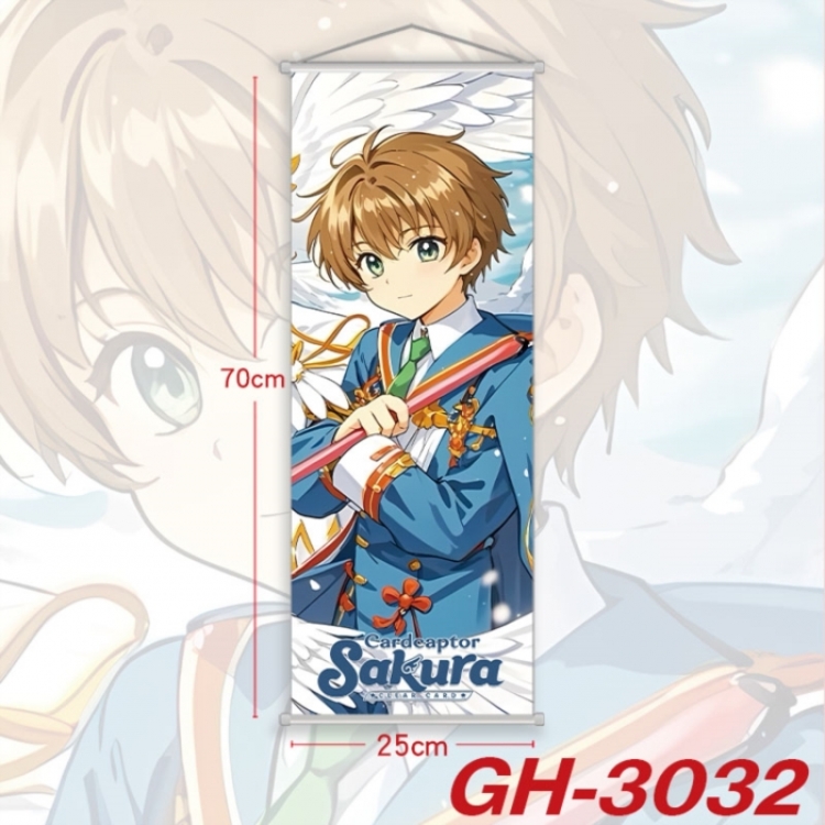 Card Captor Sakura Plastic Rod Cloth Small Hanging Canvas Painting Wall Scroll 25x70cm price for 5 pcs