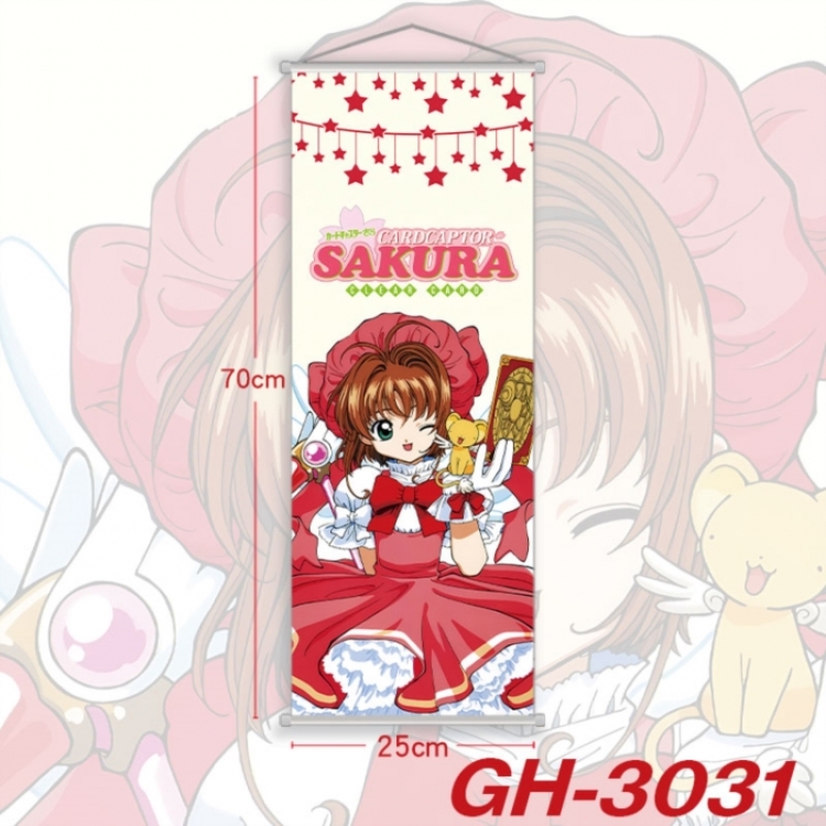 Card Captor Sakura Plastic Rod Cloth Small Hanging Canvas Painting Wall Scroll 25x70cm price for 5 pcs