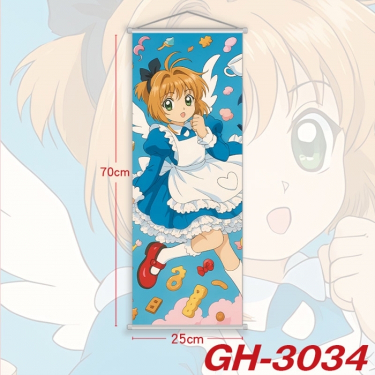 Card Captor Sakura Plastic Rod Cloth Small Hanging Canvas Painting Wall Scroll 25x70cm price for 5 pcs