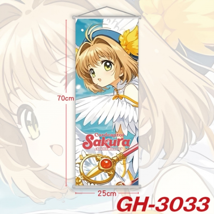Card Captor Sakura Plastic Rod Cloth Small Hanging Canvas Painting Wall Scroll 25x70cm price for 5 pcs