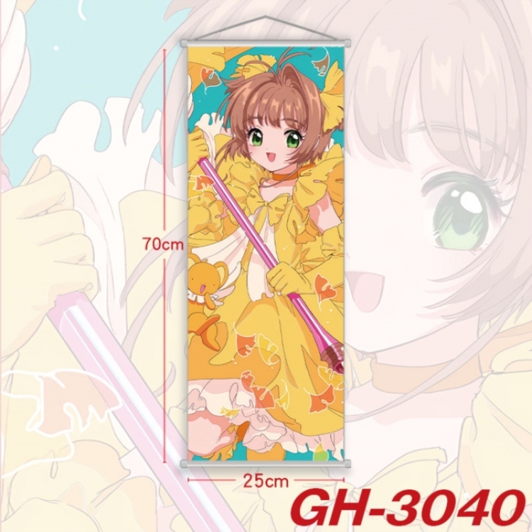 Card Captor Sakura Plastic Rod Cloth Small Hanging Canvas Painting Wall Scroll 25x70cm price for 5 pcs