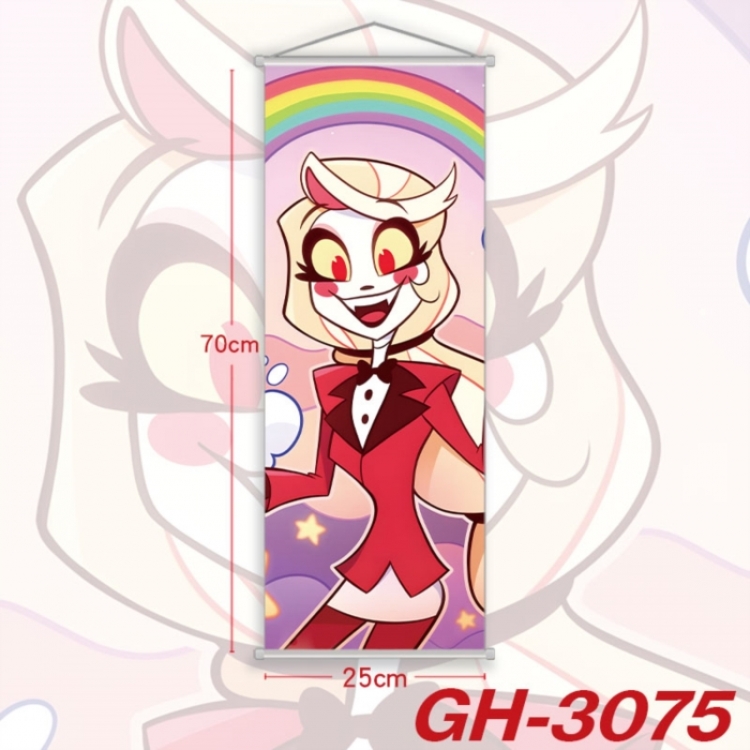 Hazbin Hotel Plastic Rod Cloth Small Hanging Canvas Painting Wall Scroll 25x70cm price for 5 pcs