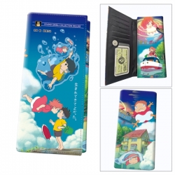 Ponyo on the Cliff Anime wallet long wallet buckle storage bag 18.5x9.5x2CM 100g
