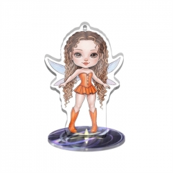 KATSEYE Q version Multifunctional Acrylic Keychain Stand figure Plates Keychain 8cm