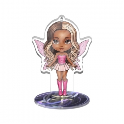 KATSEYE Q version Multifunctional Acrylic Keychain Stand figure Plates Keychain 8cm