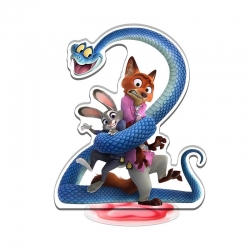 Zootopia celebrity merchandise acrylic Standing figure Plates Keychain 16CM