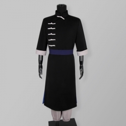 Gintama Anime merchandise: black long coat   waist band   bandage   pants set