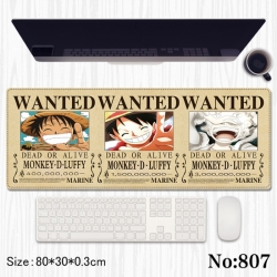 One Piece Anime peripheral computer mouse pad office desk pad multifunctional pad 80X30X0.3cm