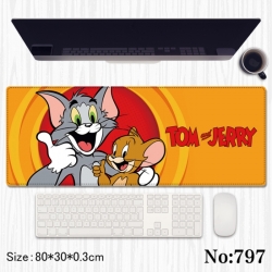 Tom and Jerry Anime peripheral computer mouse pad office desk pad multifunctional pad 80X30X0.3cm