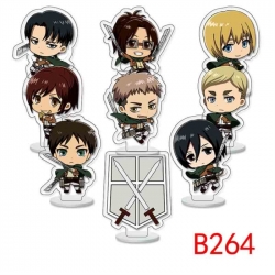 Shingeki no Kyojin Anime Character acrylic Small Standing Plates  Keychain 6cm a set of 9