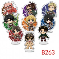 Shingeki no Kyojin Anime Character acrylic Small Standing Plates  Keychain 6cm a set of 9
