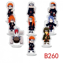 Naruto Anime Character acrylic Small Standing Plates  Keychain 6cm a set of 9