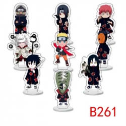 Naruto Anime Character acrylic Small Standing Plates  Keychain 6cm a set of 9