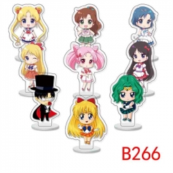 sailormoon Anime Character acrylic Small Standing Plates  Keychain 6cm a set of 9