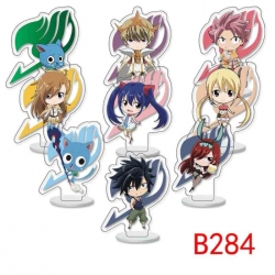 Fairy tail Anime Character acrylic Small Standing Plates  Keychain 6cm a set of 9