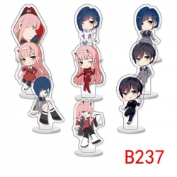 DARLING in the FRANX Anime Character acrylic Small Standing Plates  Keychain 6cm a set of 9