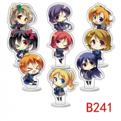 lovelive Anime Character acrylic Small Standing Plates  Keychain 6cm a set of 9