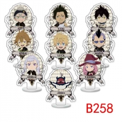 Black Clover Anime Character acrylic Small Standing Plates  Keychain 6cm a set of 9