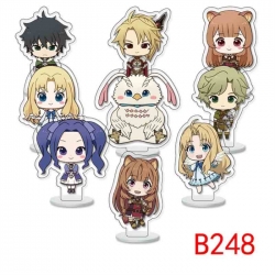 Tate no Yuusha no Nariagari Anime Character acrylic Small Standing Plates  Keychain 6cm a set of 9