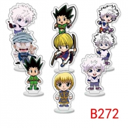 HunterXHunter Anime Character acrylic Small Standing Plates  Keychain 6cm a set of 9